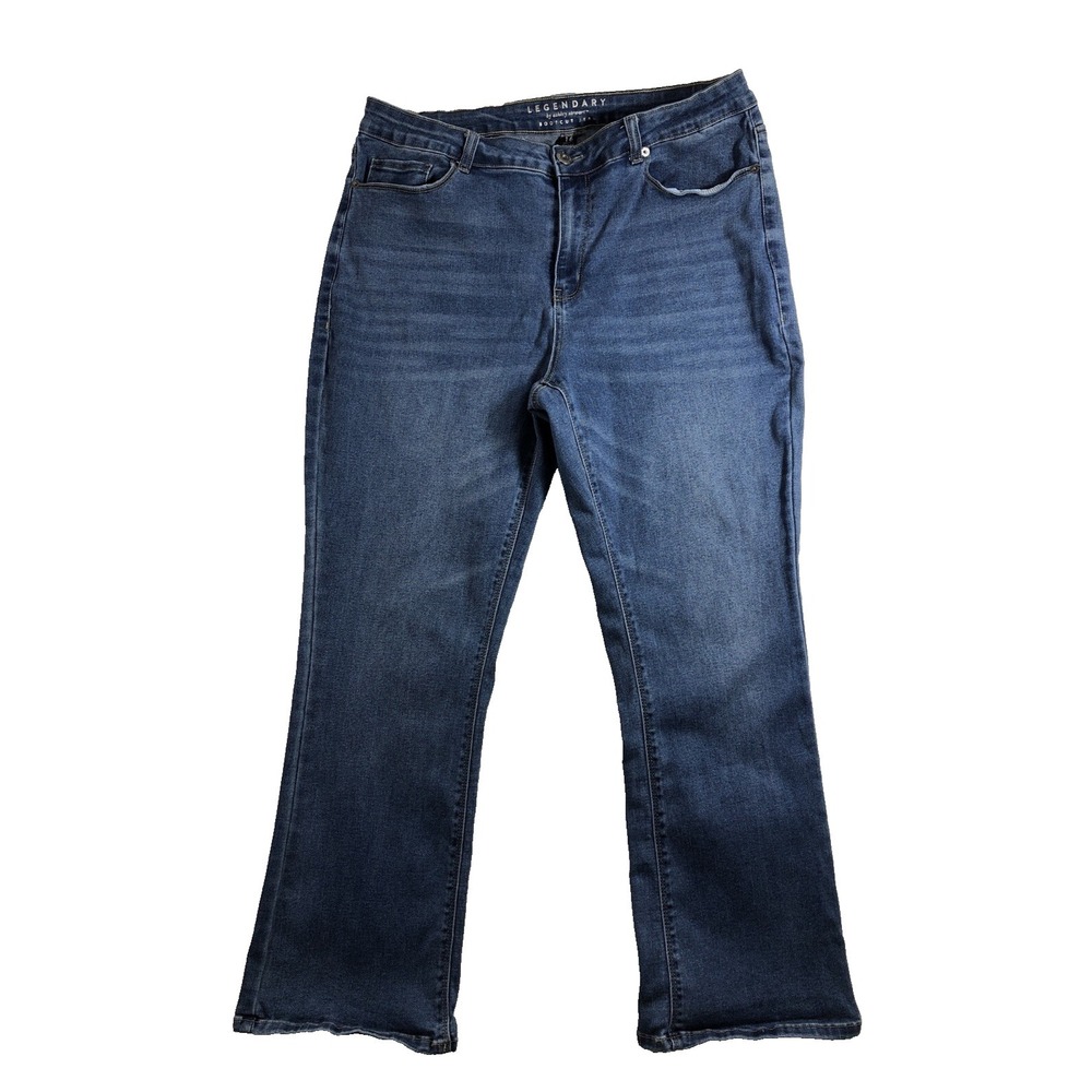 Ashley Stewart Legendary Jeans Women's Size 16 Short Denim Blue Bootcut